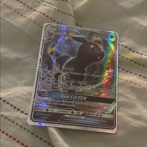 Pokemon Umbreon GX Card - Black and Silver